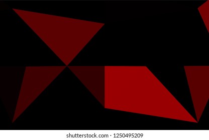 Light Red vector shining hexagonal template. Colorful abstract illustration with gradient. The best triangular design for your business.