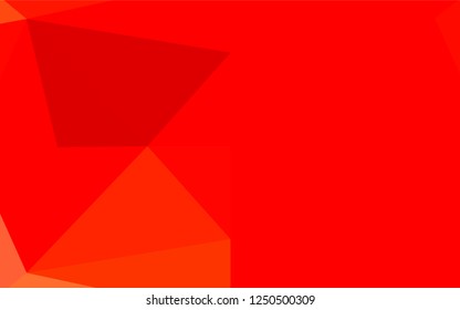 Light Red vector shining hexagonal pattern. A completely new color illustration in a vague style. Triangular pattern for your business design.