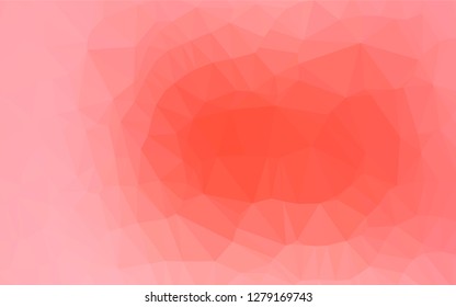 Light Red vector shining hexagonal background. Creative illustration in halftone style with gradient. The polygonal design can be used for your web site.