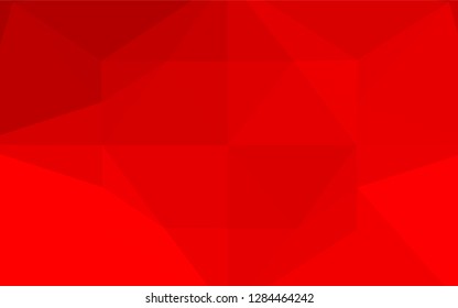Light Red vector shining hexagonal pattern. Triangular geometric sample with gradient.  The elegant pattern can be used as part of a brand book.