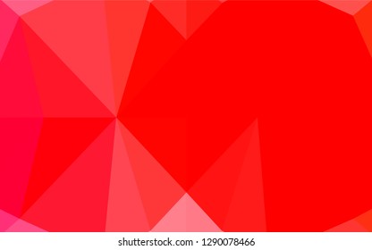 Light Red vector shining hexagonal pattern. Creative geometric illustration in Origami style with gradient. Triangular pattern for your business design.