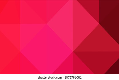 Light Red vector shining triangular backdrop. Shining polygonal illustration, which consist of triangles. The template for cell phone's backgrounds.