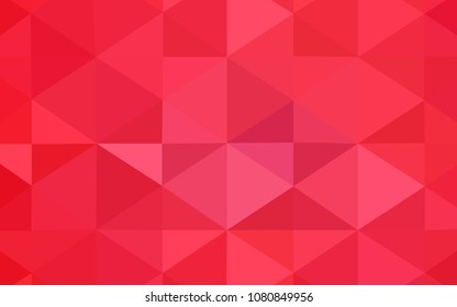 Light Red vector shining triangular backdrop. Colorful illustration in abstract style with gradient. The best triangular design for your business.
