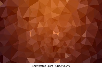 Light Red vector shining triangular backdrop. Triangular geometric sample with gradient.  Pattern for a brand book's backdrop.