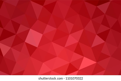 Light Red vector shining triangular cover. Colorful illustration in polygonal style with gradient. A completely new template for your business design.