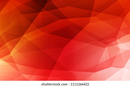 Light Red vector shining triangular backdrop. Creative illustration in halftone style with triangles. A completely new design for your leaflet.