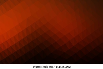Light Red vector shining triangular pattern. Geometric illustration in Origami style with gradient.  The template can be used as a background for cell phones.