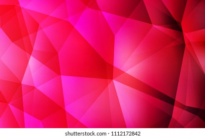 Light Red vector shining triangular backdrop. A completely new color illustration in a polygonal style. Brand new design for your business.