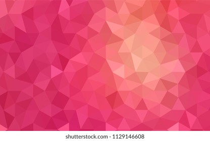 Light Red vector shining triangular cover. A sample with polygonal shapes. A completely new design for your leaflet.