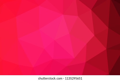 Light Red vector shining triangular backdrop. A completely new color illustration in a polygonal style. Triangular pattern for your design.