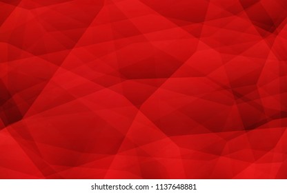 Light Red vector shining triangular cover. Elegant bright polygonal illustration with gradient. A new texture for your web site.