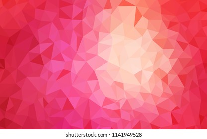 Light Red vector shining triangular backdrop. Colorful illustration in polygonal style with gradient. Best triangular design for your business.
