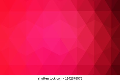 Light Red vector shining triangular backdrop. A completely new color illustration in a polygonal style. Brand new style for your business design.