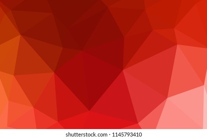 Light Red vector shining triangular cover. Creative geometric illustration in Origami style with gradient. Brand new style for your business design.