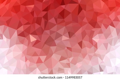 Light Red vector shining triangular layout. A sample with polygonal shapes. Textured pattern for your backgrounds.
