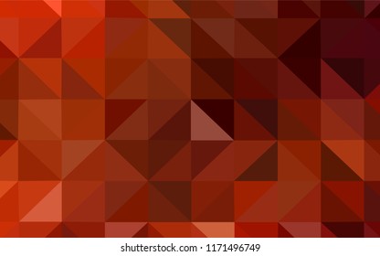 Light Red vector shining triangular cover. Colorful illustration in abstract style with triangles. Triangular pattern for your design.