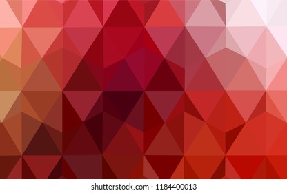 Light Red vector shining triangular layout. Elegant bright polygonal illustration with gradient. A new texture for your web site.