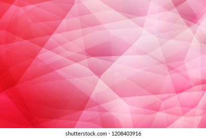 Light Red vector shining triangular layout. Shining colorful illustration with triangles. Template for cell phone's backgrounds.