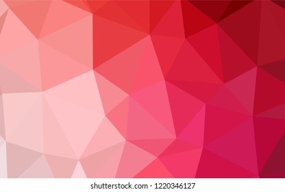 Light Red vector shining triangular cover. A sample with polygonal shapes. Template for cell phone's backgrounds.