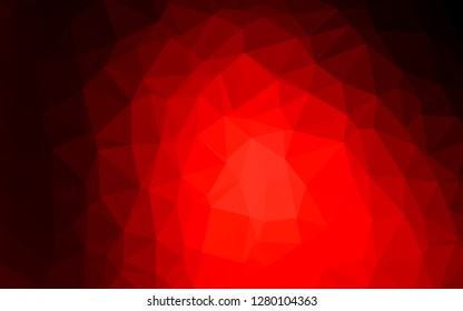Light Red vector shining triangular template. Colorful abstract illustration with gradient. Triangular pattern for your business design.