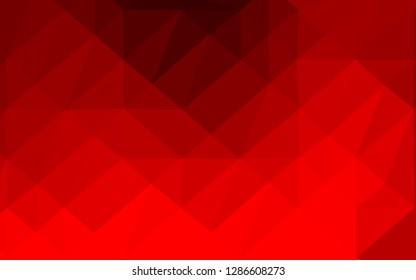 Light Red vector shining triangular background. Colorful illustration in abstract style with gradient. Completely new design for your business.