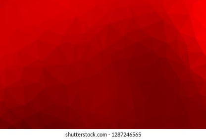 Light Red vector shining triangular template. A vague abstract illustration with gradient. Textured pattern for background.