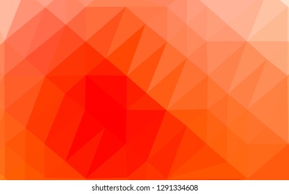 Light Red vector shining triangular background. Colorful abstract illustration with gradient. Completely new design for your business.
