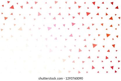 Light Red vector  shining triangular layout. Shining colorful illustration with triangles. Brand new design for your business.