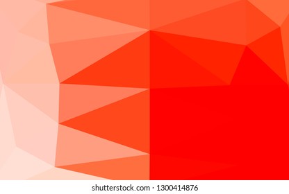 Light Red vector shining triangular background. A sample with polygonal shapes. Completely new design for your business.