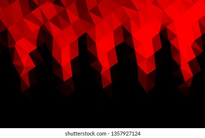 Light Red vector shining triangular pattern. Shining colored illustration in a Brand new style. Completely new template for your business design.