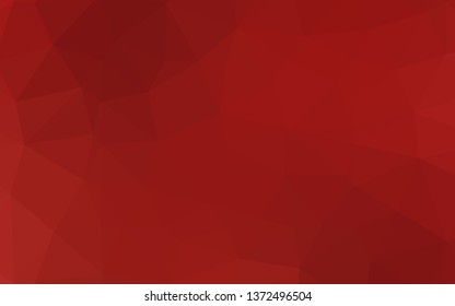 Light Red vector shining triangular background. Geometric illustration in Origami style with gradient. Brand new design for your business.
