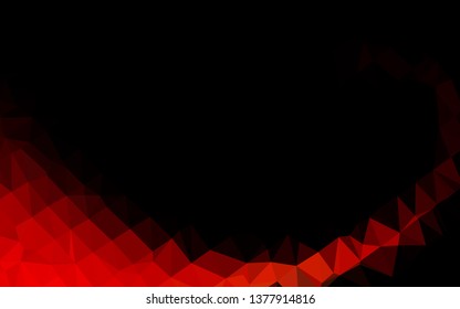 Light Red vector shining triangular pattern. Geometric illustration in Origami style with gradient. Template for your brand book.