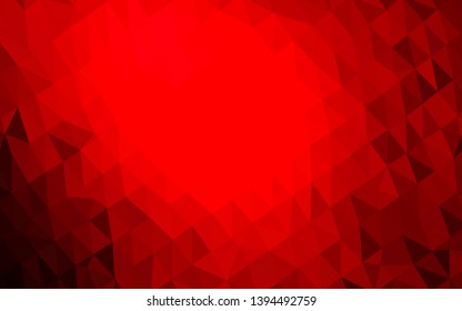 Light Red vector shining triangular pattern. Shining illustration, which consist of triangles. Triangular pattern for your business design.