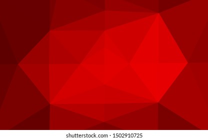 Light Red vector shining triangular template. Geometric illustration in Origami style with gradient. Template for a cell phone background.