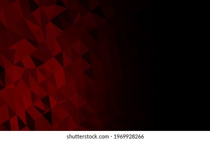 Light Red vector shining triangular template. Geometric illustration in Origami style with gradient. The best triangular design for your business.