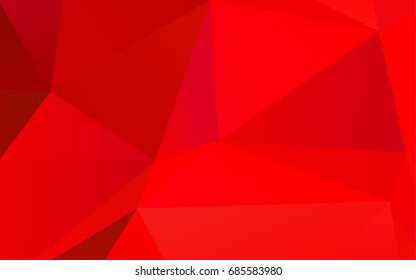 Light Red vector shining triangular pattern. Creative geometric illustration in Origami style with gradient. Triangular pattern for your business design.