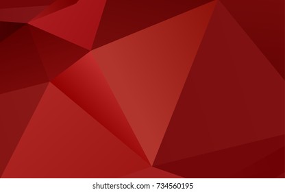 Light Red vector shining triangular template. Brand-new colored illustration in blurry style with gradient. A new texture for your design.