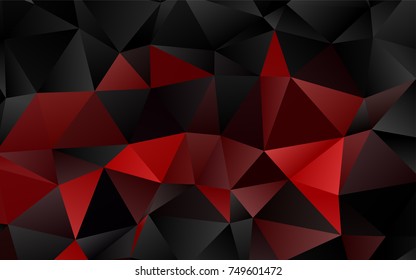 Light Red vector shining triangular template. Modern geometrical abstract illustration with gradient. The template can be used as a background for cell phones.