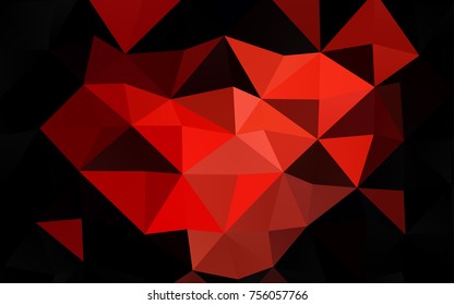 Light Red vector shining triangular background. Glitter abstract illustration with an elegant design. A new texture for your design.