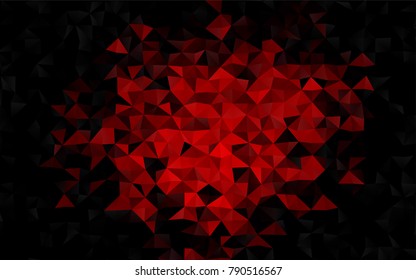 Light Red vector shining triangular background. Creative geometric illustration in Origami style with gradient. Brand-new design for your business.