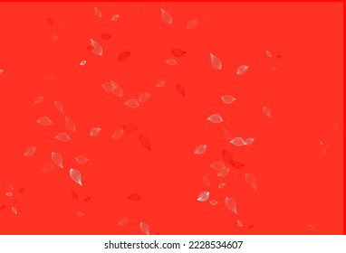 Light Red vector sketch backdrop. Smart decorative design in natural style with leaves. Brand new style for your business design.