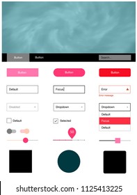 Light Red vector style guide with sky stars. Colorful Style guide with stars on abstract background. This template you can use for websites.