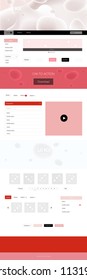 Light Red vector style guide with bent lines. Creative illustration in halftone marble style with gradient. This sample is for your landing page.