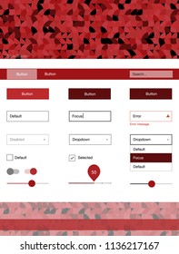 Light Red vector style guide with circles. Modern Style guide with colorful gradient circles in its header. This sample is for your website.