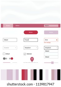 Light Red vector style guide with bent lines. Colorful abstract illustration with gradient lines. This sample is for your landing page.