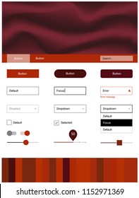 Light Red vector style guide with bent lines. Colorful illustration in abstract memphis style with gradient. Modern template for your landing page.