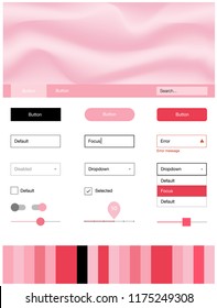 Light Red vector style guide with bent lines. Glitter abstract illustration with blurred bubble shapes.. Modern template for your landing page.