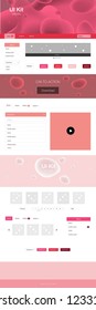 Light Red vector style guide with bent lines. Creative illustration in halftone marble style with gradient. This sample is for your website.
