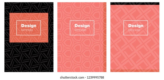 Light Red vector style guide for notepads. Booklet with textbox on colorful abstract background. Completely new template books.