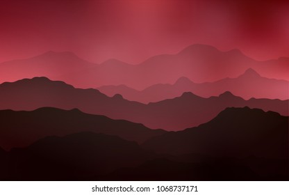 Light Red vector template with abstract circles. Shining crooked illustration in mountain style. A completely new template for your business design.